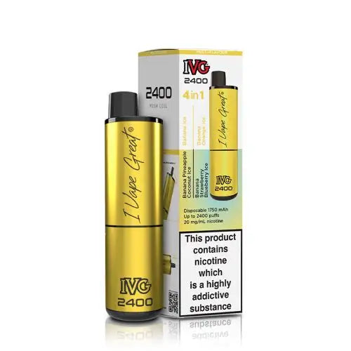 IVG 2400 Disposable Vape Pod Device | 4 in 1 Banana Edition