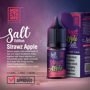 Monsta Vape 10Ml Nic Salt | Strawz Apple Salts
