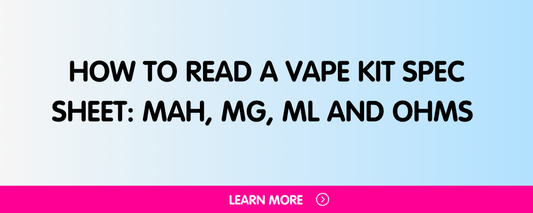 How to Read a Vape Kit Spec Sheet: mAh, mg, ml and Ohms Explained