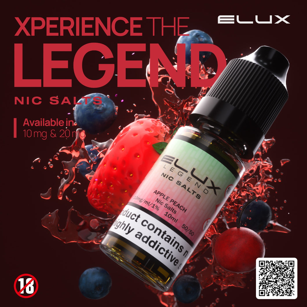 Elux Legend Nic Salt 10ml | Apple Peach