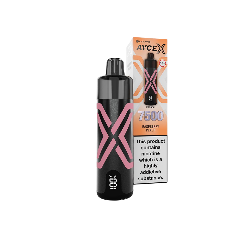 Ayce X 7500 Puff Prefilled Pod Vape Kit | Raspberry Peach