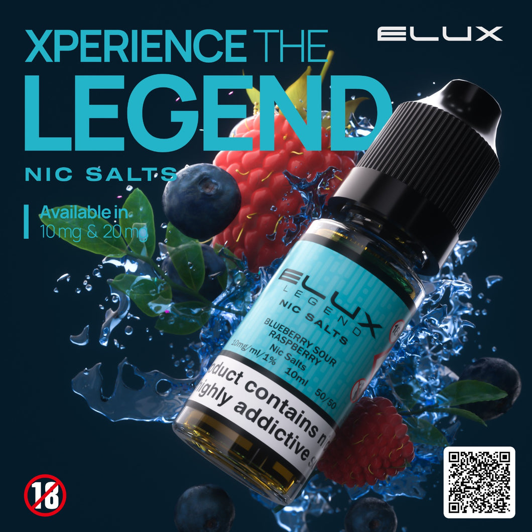 Elux Legend Nic Salt 10ml | Blueberry Sour Raspberry