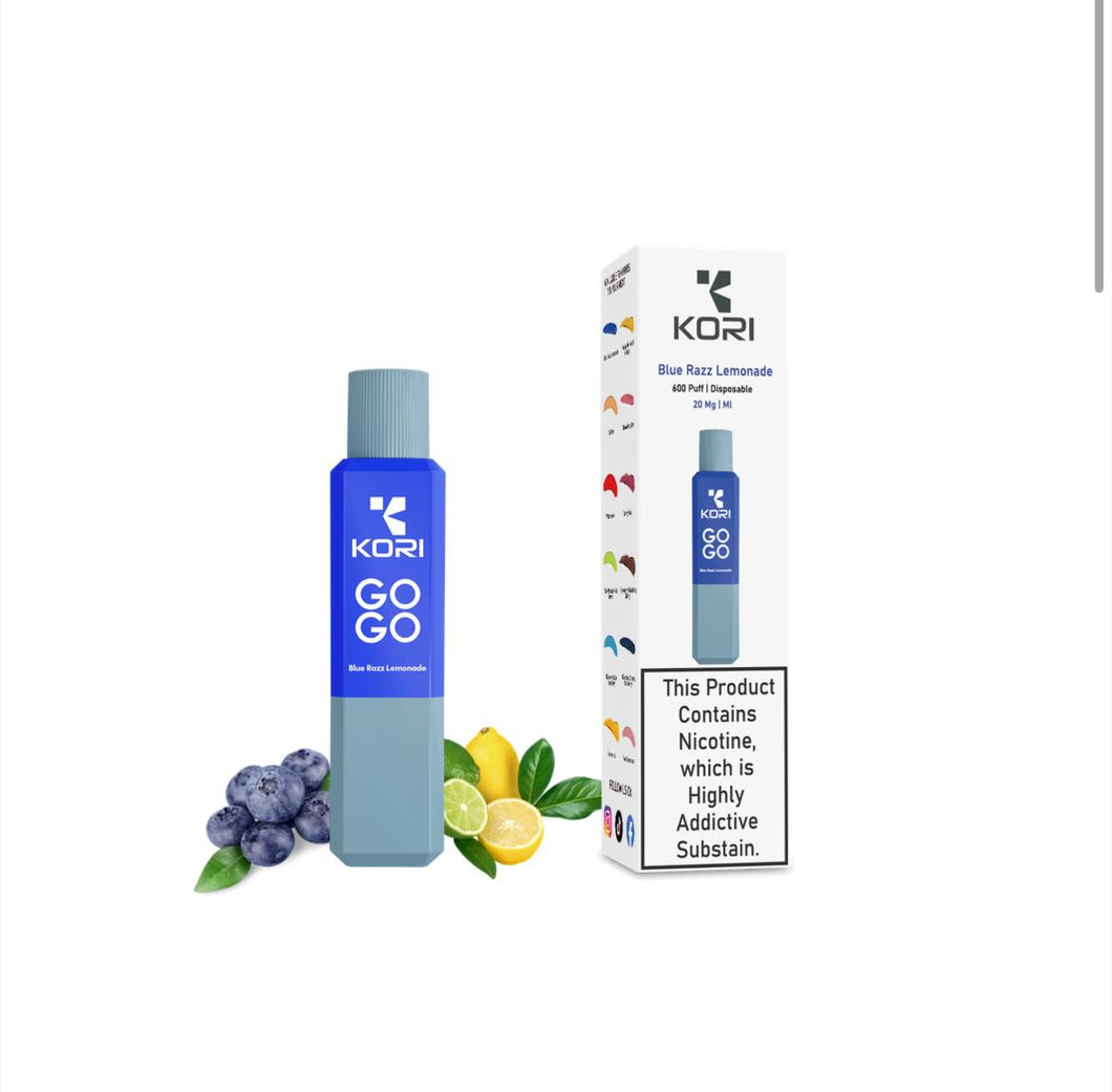 Kori Go Go 600 Puff Disposable Vape Device | Blue Razz Lemonade