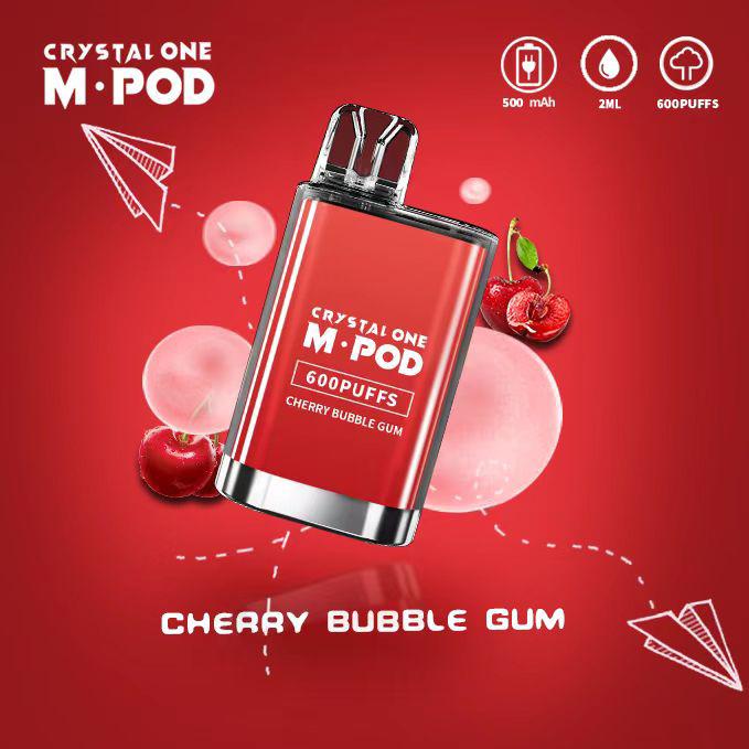 Crystal One M Pod 600 Puff Disposable Device | Cherry Bubblegum