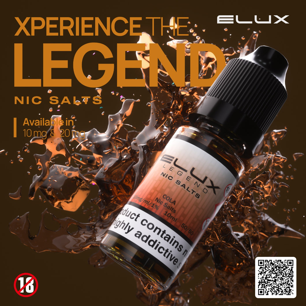 Elux Legend Nic Salt 10ml | Cola