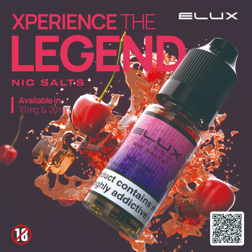 Elux Legend Nic Salt 10ml | Fizzy Cherry