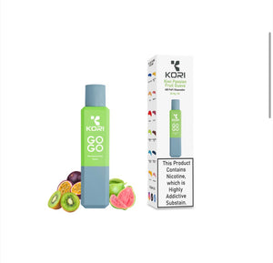 Kori Go Go 600 Puff Disposable Vape Device | Kiwi Passion Fruit Guava