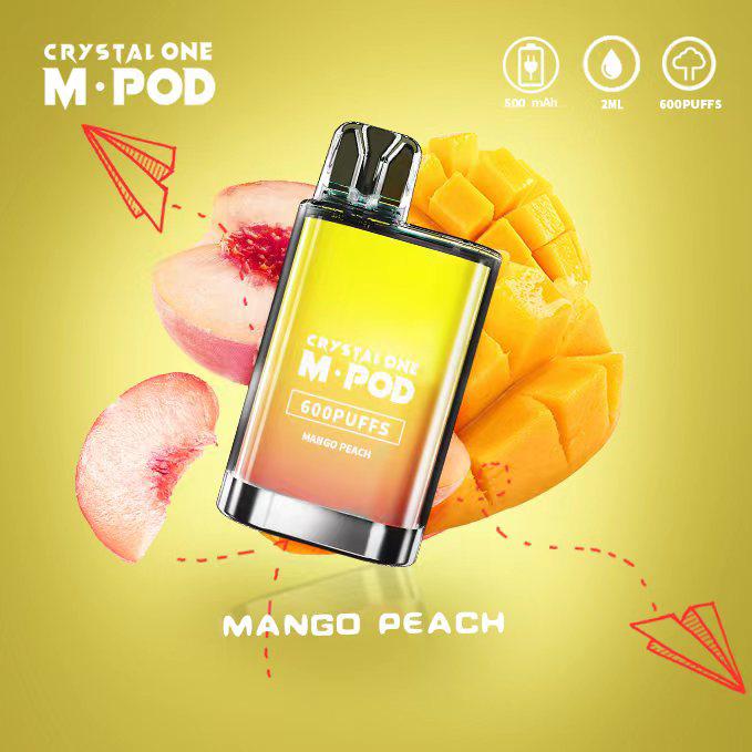 Crystal One M Pod 600 Puff Disposable Device | Mango Peach