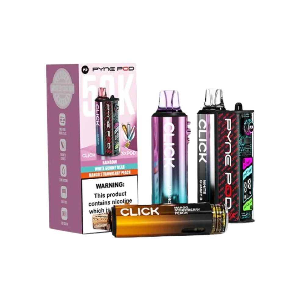 Pyne Pod Click 50k Pre-Filled Pod Device | Any 2 for 30.00 Pyne Pod Click 50k Pre-Filled Pod Device | Any 2 for 30.00
