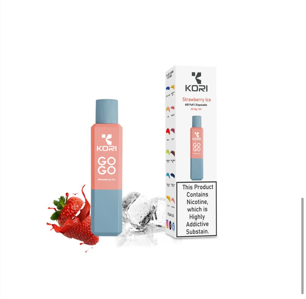 Kori Go Go 600 Puff Disposable Vape Device | Strawberry Ice