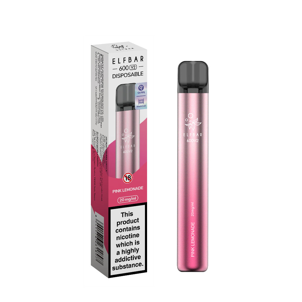 Elf Bar 600 V2 Disposable Vape | Pink Lemonade