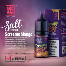 Load image into Gallery viewer, Monsta Vape 10Ml Nic Salt | Screamo Mango Salts