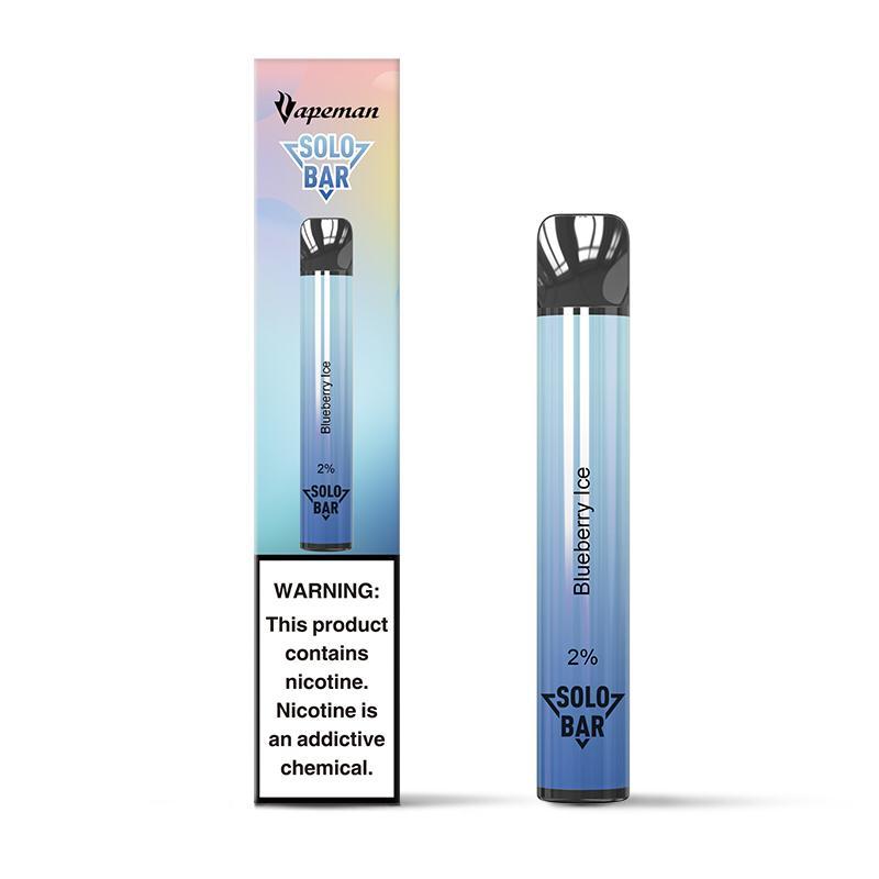 Vapeman Solo Bar Disposable Device 600 Puff | Blueberry Ice