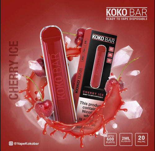 Koko Bar Disposable Pod Device 600 Puff | Cherry Ice