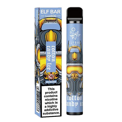 Elf Bar Lux 600 Puff Disposable Pod Device | Cotton Candy Ice