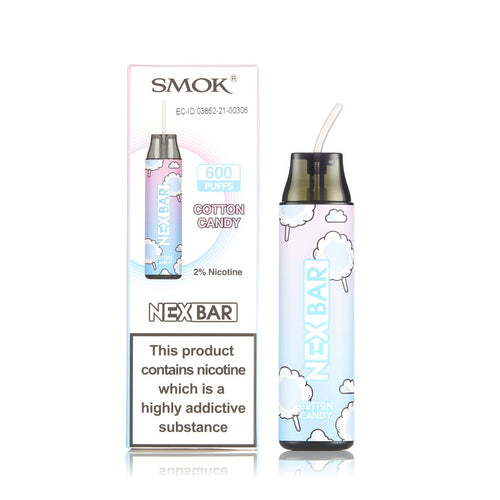 Smok Nex Bar 600 Puff Disposable Pod Device | Cotton Candy