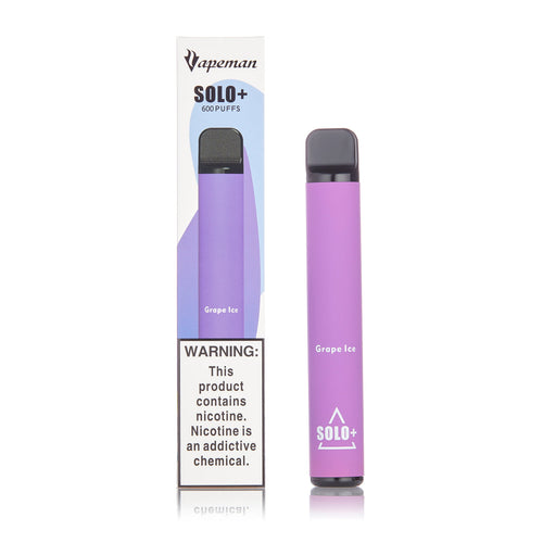 Vapeman Solo+ Disposable Pod Device 600 Puff | Grape Ice