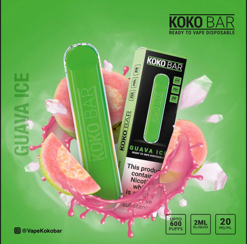 Koko Bar Disposable Pod Device 600 Puff | Guava Ice