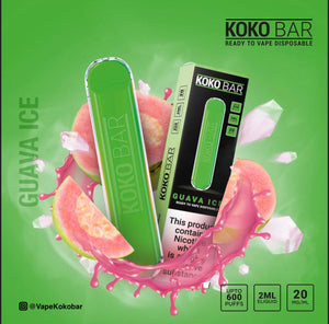 Koko Bar Disposable Pod Device 600 Puff | Guava Ice