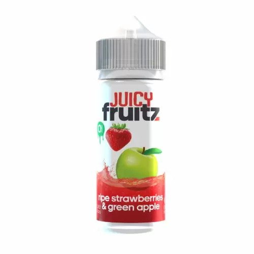 Juicy Fruitz 100ml Short Fill Ripe Strawberries & Green Apple