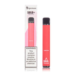 Vapeman Solo+ Disposable Pod Device 600 Puff | Lush Ice