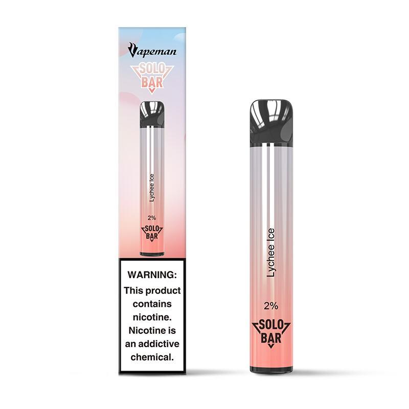 Vapeman Solo Bar Disposable Device 600 Puff | Lychee Ice
