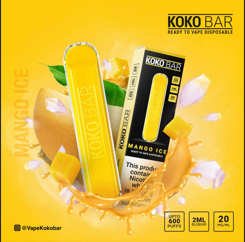 Koko Bar Disposable Pod Device 600 Puff | Mango Ice