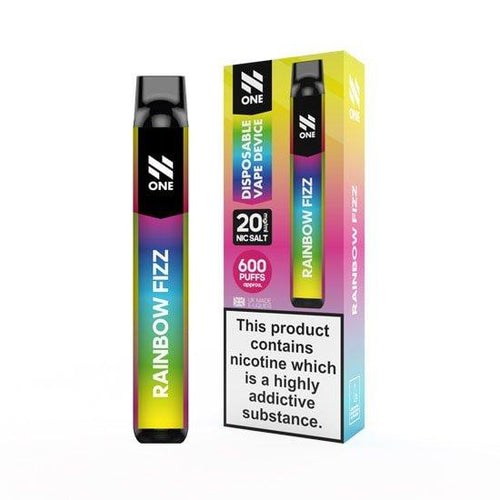 N One Disposable Vape Device 600 Puff | Rainbow Fizz