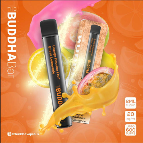 Buddha Bar 600 Puff Disposable Pod Device | Orange Passion Fruit Guava Lemonade