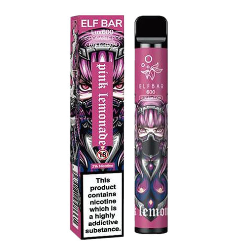 Elf Bar Lux 600 Puff Disposable Pod Device | Pink Lemonade