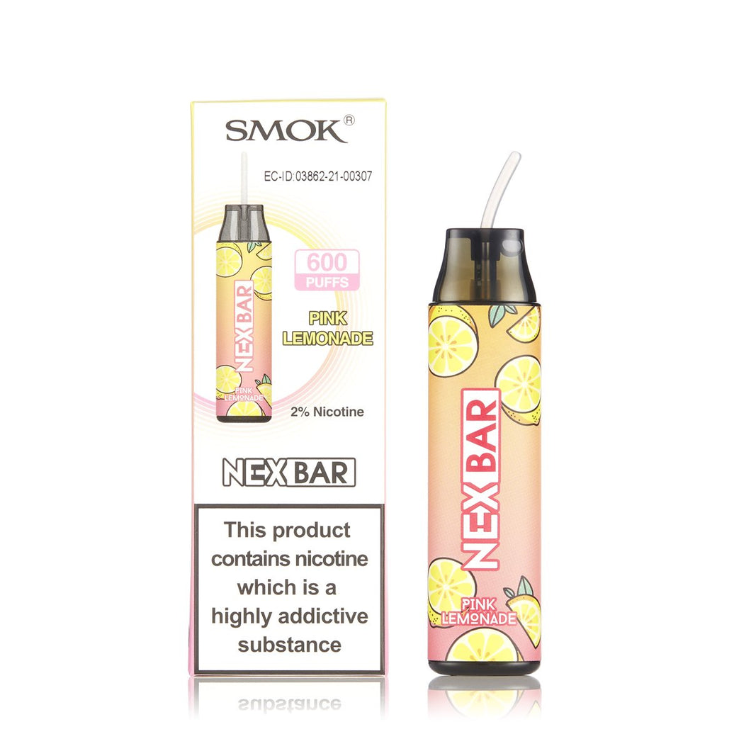 Smok Nex Bar 600 Puff Disposable Pod Device | Pink Lemonade