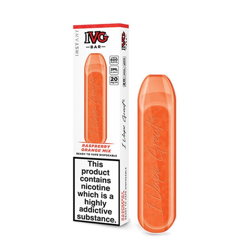 Ivg Bar Disposable Pod Device 600 Puff | Raspberry Orange Mix