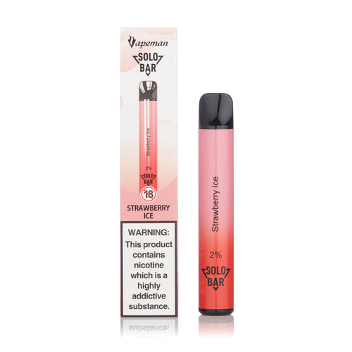 Vapeman Solo Bar Disposable Device 600 Puff | Strawberry Ice