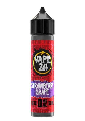 Vape 24 50Ml Short Fill - Strawberry Grape E-Liquid