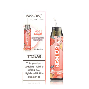 Smok Nex Bar 600 Puff Disposable Pod Device | Strawberry Ice Cream