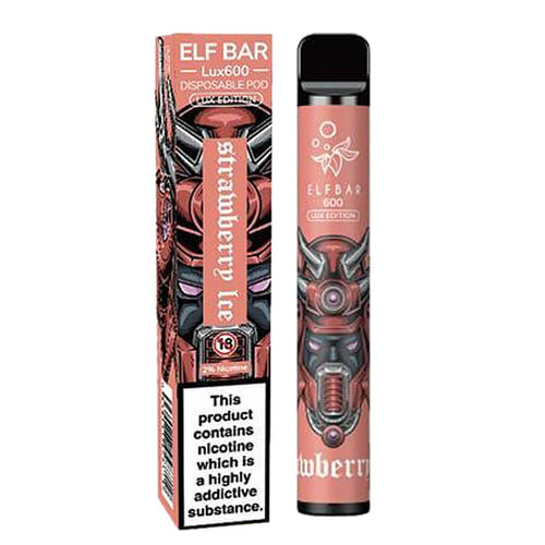 Elf Bar Lux 600 Puff Disposable Pod Device | Strawberry Ice