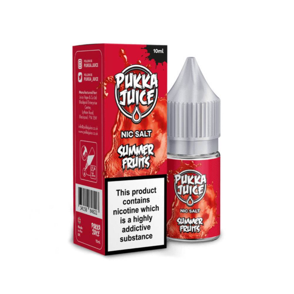 Pukka Juice 10Ml Nic Salts E-Liquid | Summer Fruits