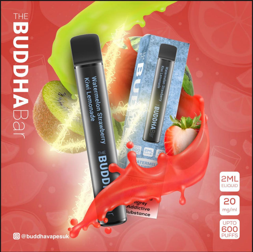 Buddha Bar 600 Puff Disposable Pod Device | Watermelon Strawberry Kiwi Lemonade